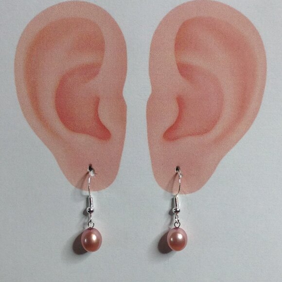 4 Pairs a Set of Multi Color Freshwater Drop Pearl Earrings - Picture 3 of 9